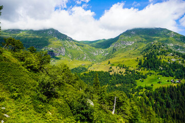 Fototapeta na wymiar landscape with sky, Monte Rosa Mountains, Italy 
