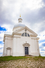 Fototapeta na wymiar Historic church in Mikulov city, South Moravia Czech Republic.