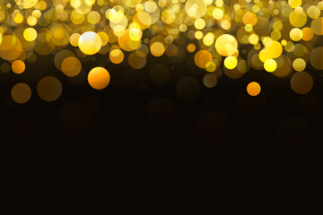 background of golden particles on black