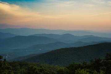 Fototapeta premium sunset in the mountains