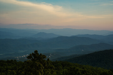 sunrise in the Smoky mountains