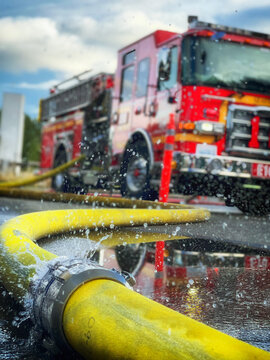 Fire Engine At Work