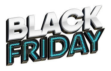 Banner black Friday sale 3d render template design
