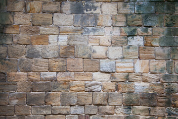 Old stone brick background brown grey moss