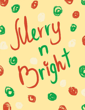 Merry and Bright Christmas Greeting Card
