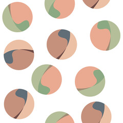 Abstract vector round shapes seamless pattern. Eps 10