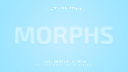 Morph Transparent Glass 3d Text Style Effect. Editable illustrator text style.