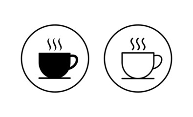 Obraz premium coffee cup icons set. cup a coffee sign and symbol