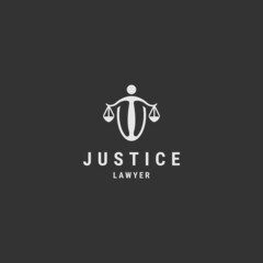 justice law logo design template