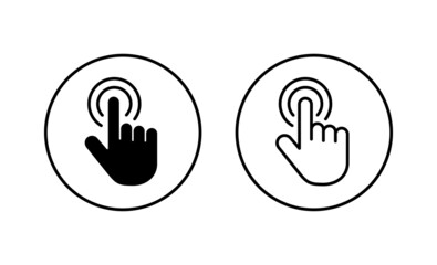 Hand cursor icons set. cursor sign and symbol. hand cursor icon clik