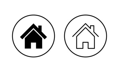 Fototapeta premium House icons set. Home sign and symbol