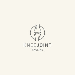 Flat joint knee bones logo for orthopedic joints