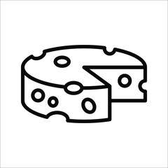 cheese vector icon for web and app. cheese sign on white background. eps 10