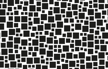 Seamless pattern with random scale squares. Vector background.