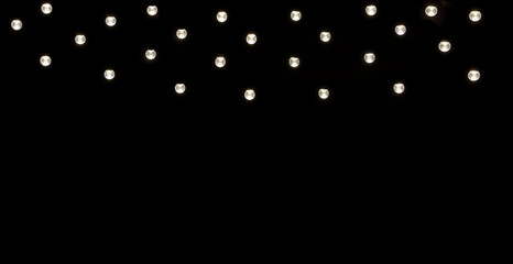 Deocratioin bulk hand over black background