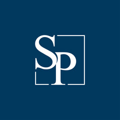 initial letter SP logo vector