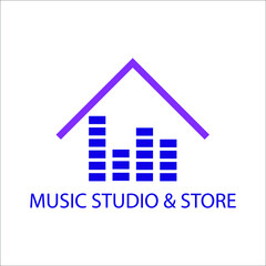 music shop logo emblem vintage
