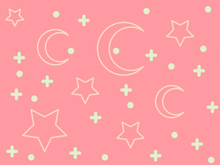 seamless pattern with stars, Memphis background, Memphis pattern, cute design of Memphis