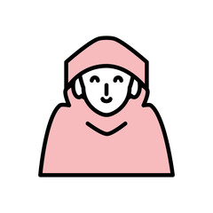 Man wearing hoddie isolated icon