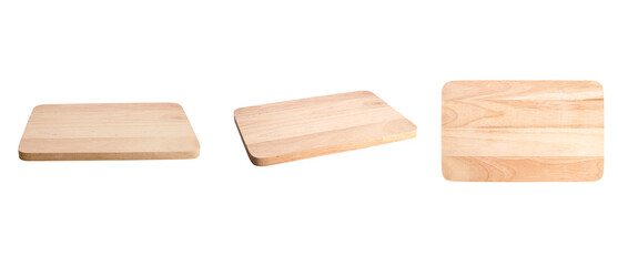 St of  Wood cutting board isolated on white background.