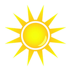 sun icon in vector 