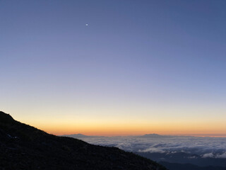 sunset over the mountains