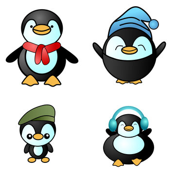 set of penguins