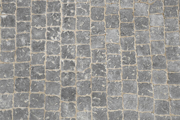 View of paved road, top view