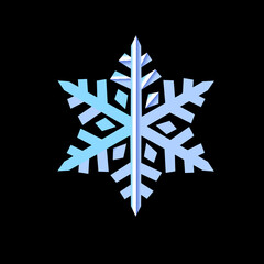 snowflake icon on black