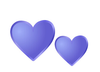blue heart on white