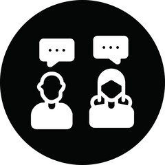 Conversation glyph icon