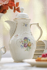 Vintage antique European tableware and cutlery