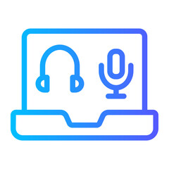 Fototapeta premium Podcast gradient icon