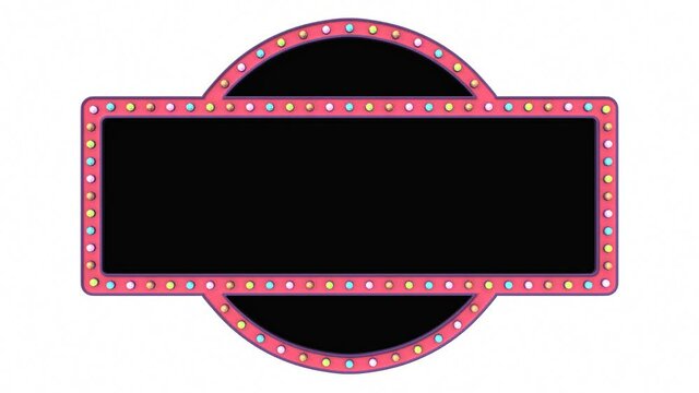Pastel light board sign retro on white background. 3d rendering