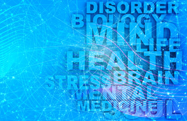 Mind relative tags cloud. Mental health concept