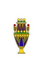 Flowerpot In The Ancient Egypt