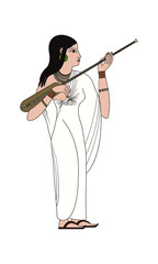 Woman playing Music in Ancient Egypt