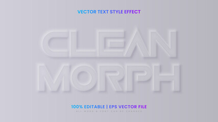 Neo Morphism Glass 3d Text Style Effect. Editable illustrator text style.
