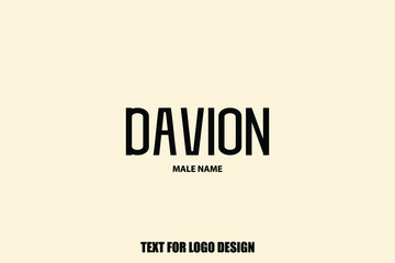 Bold Typography Text Sign of Baby Boy Name 