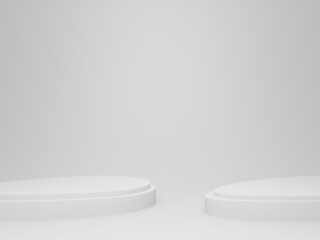 3D white minimal podium.