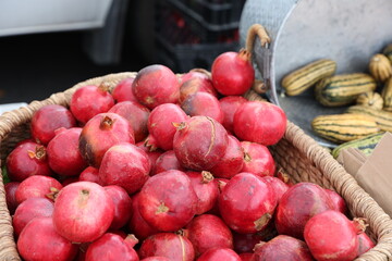 market pomegranates