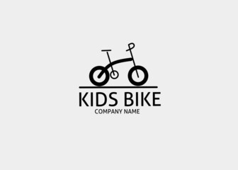 Kid Push Bike Bicycle logo design inspiration