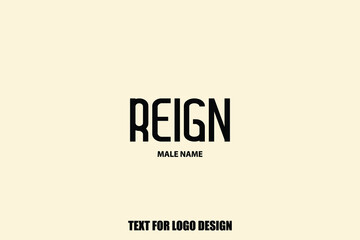 Bold Typography Text Sign of Baby Boy Name 