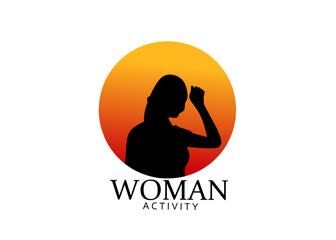 Wellness, Success and Health Woman logo design