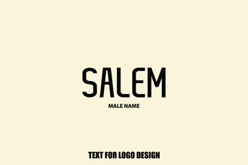 Bold Typography Text Sign of Baby Boy Name 