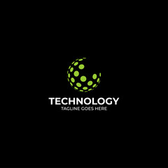 abstract sphere technology logo