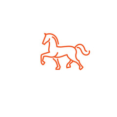 simple Outline horse logo