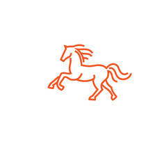 simple Outline horse logo