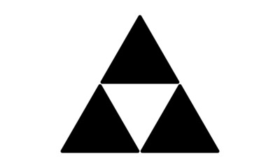 三つ鱗 みつうろこ 家紋 紋 トライアングル　シンボル　ピラミッド © めー