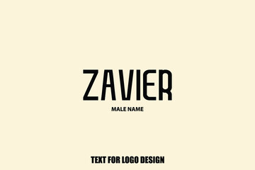 Victor Design Text of Baby Boy Name " Zavier. " 